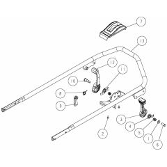 Handle Assembly for OREC GRH537PRO Mower