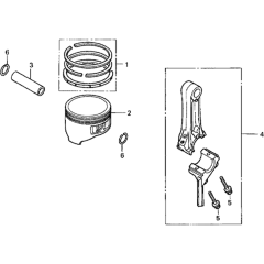 Piston & Rod Assembly for Honda