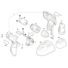 Bosch GSB 120-LI Drill Assembly