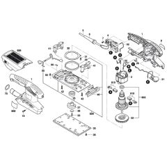 Bosch GSS 23 AE Sander Assembly