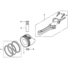 Piston & Rod Assembly for Honda