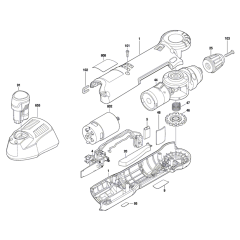 Bosch GWB 12V-10 Drill Assembly