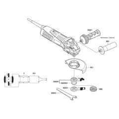 Main Assembly-1 for Bosch GWS 12-125