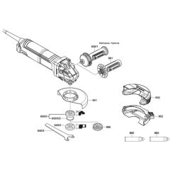 Main Assembly for Bosch GWS 14-125 S