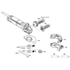 Main Assembly-1 for Bosch GWS