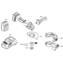 Main Assembly for Bosch GWS 18V-15 P
