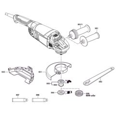 Main Assembly-1 for Bosch GWS 20-230 P