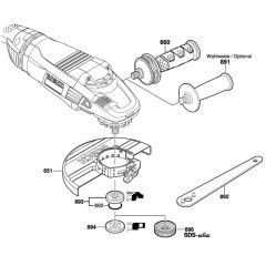 Main Assembly for Bosch GWS 22-230