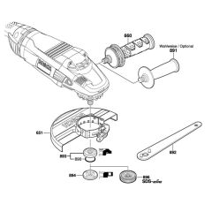 Main Assembly for Bosch GWS 22-230