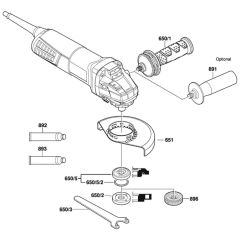 Main Assembly-1 for Bosch GWS 11-125