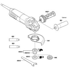 Main Assembly for Bosch GWS 11-125