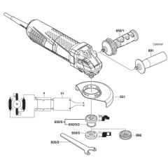 Main Assembly for Bosch GWS 11-125P