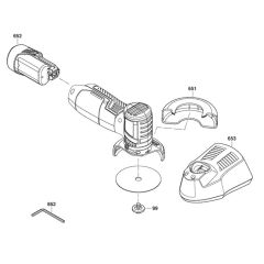 Main Assembly-1 for Bosch GWS 12V-76