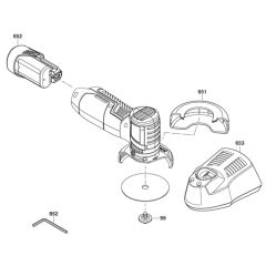 Main Assembly for Bosch GWS 12V-76