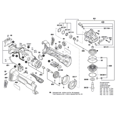 Angle Grinder Assembly for Bosch