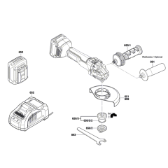 Cordless Grinder Assembly