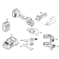 Main Assembly for Bosch Grinders