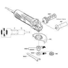 Main Assembly for Bosch GWS 9-115P