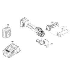 Cordless Angle Grinder Assembly