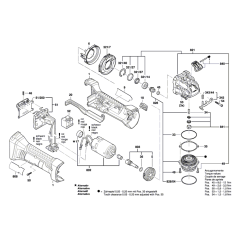 Bosch GWX 18V-8 Grinder Assembly