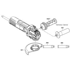 Main Assembly-1 for Bosch GWX 9-115 S
