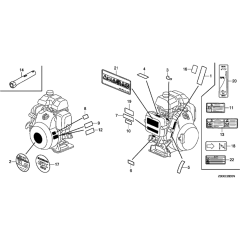 Label Assembly for Honda GX100