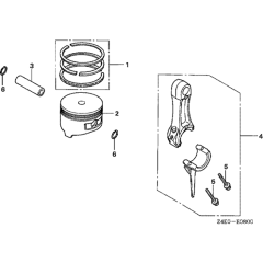 Piston & Rod Assembly for GX100U