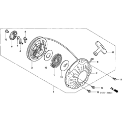 Recoil Starter for Honda GX100U