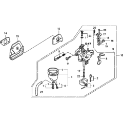 Carburetor Assembly for GX100U