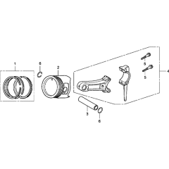 Piston & Rod Assembly for GX120K1