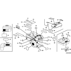 Label Assembly for Honda GX120T1