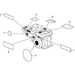 Label Assembly for Honda GX120U1