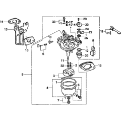 Carburetor Assembly for Honda GX120U1