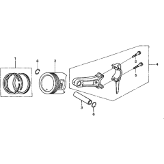 Piston Assembly for Honda GX120UT1