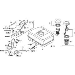 Fuel Tank Assembly for Honda GX120UT1