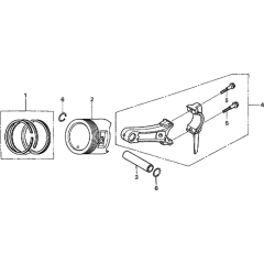 Piston Assembly for Honda GX120UT2