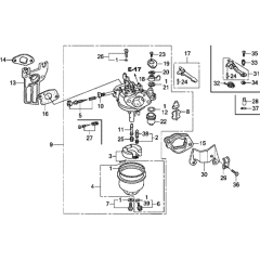 Carburetor Assembly for GX160H1