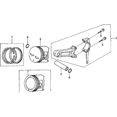 Piston Assembly for Honda GX240K1