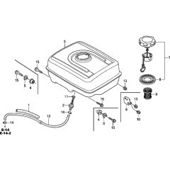 Fuel Tank Assembly for Honda GX240UT2