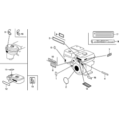 Label Assembly for Honda GX270H