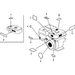 Label Assembly for Honda GX270U