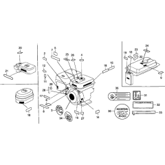 Label for Honda GX340K1 Engines