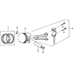Piston Assembly for Honda GX340K1