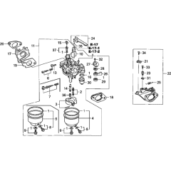 Carburetor Assembly for Honda GX340K1