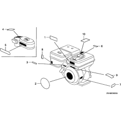Label Assembly for Honda GX390U1
