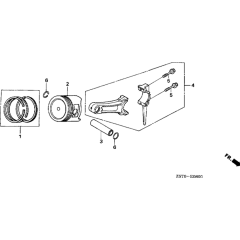 Piston Assembly for Honda GX390UT2