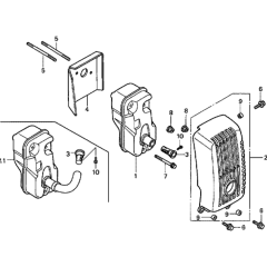 Muffler Assembly for Honda GXH50