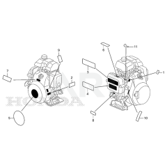 Labels for Honda GXR120UT