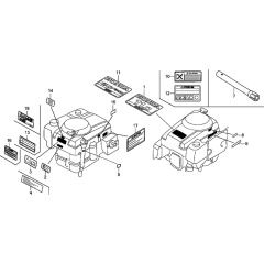 Label Assembly for Honda GXV340T2