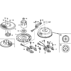 Flywheel Assembly for Honda GXV340T2